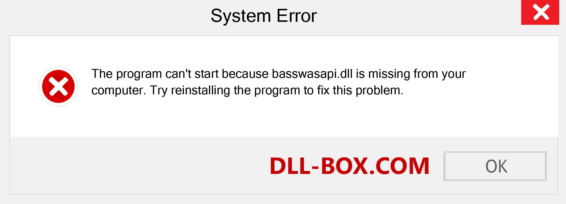  basswasapi.dll file is missing?. Download for Windows 7, 8, 10 - Fix  basswasapi dll Missing Error on Windows, photos, images